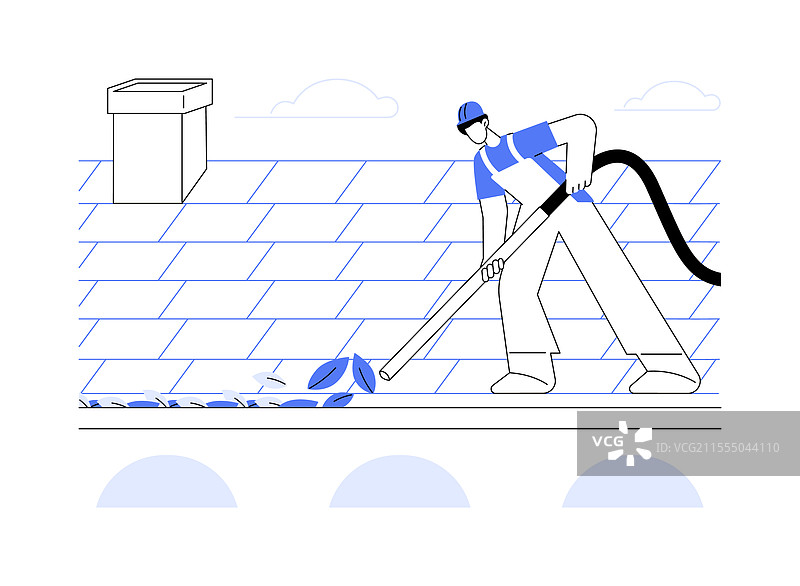 房屋维护的卡通形象图片素材