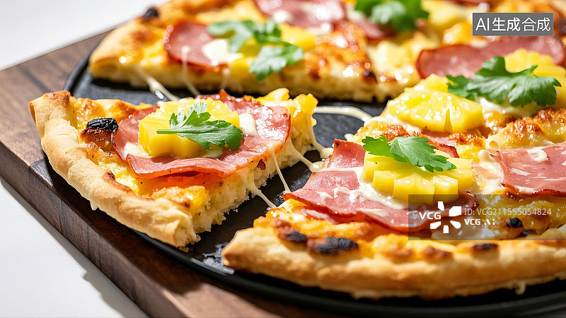 【AI数字艺术】火腿披萨图片素材