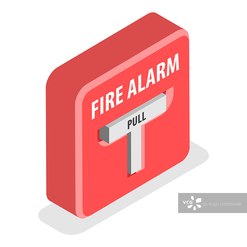 3D等距平面火警报警器套件图片素材