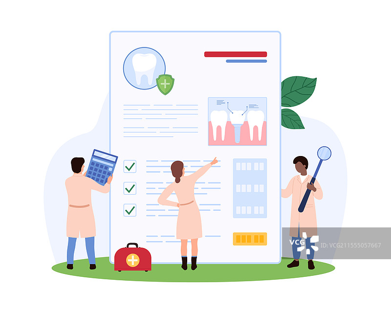 微小人物分析牙科服务概念图片素材