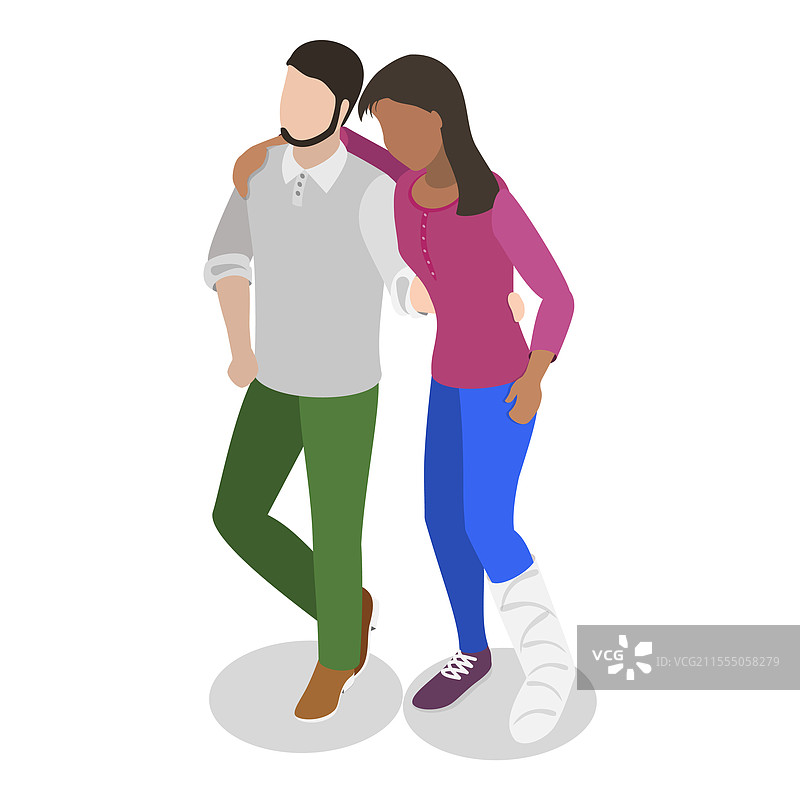 医疗的三维等距平面图图片素材