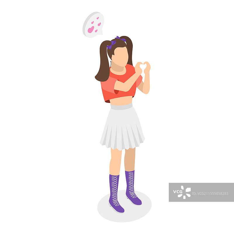 K-pop的3D等距平面图图片素材