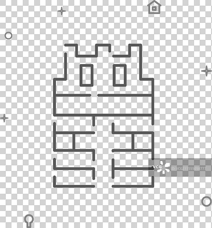 简约线条图标符号的瞭望塔图片素材