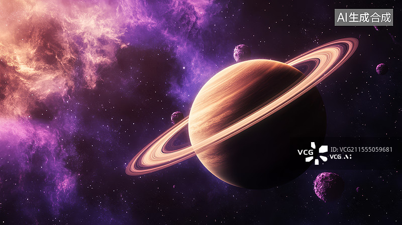 【AI数字艺术】宇宙中的行星图片素材
