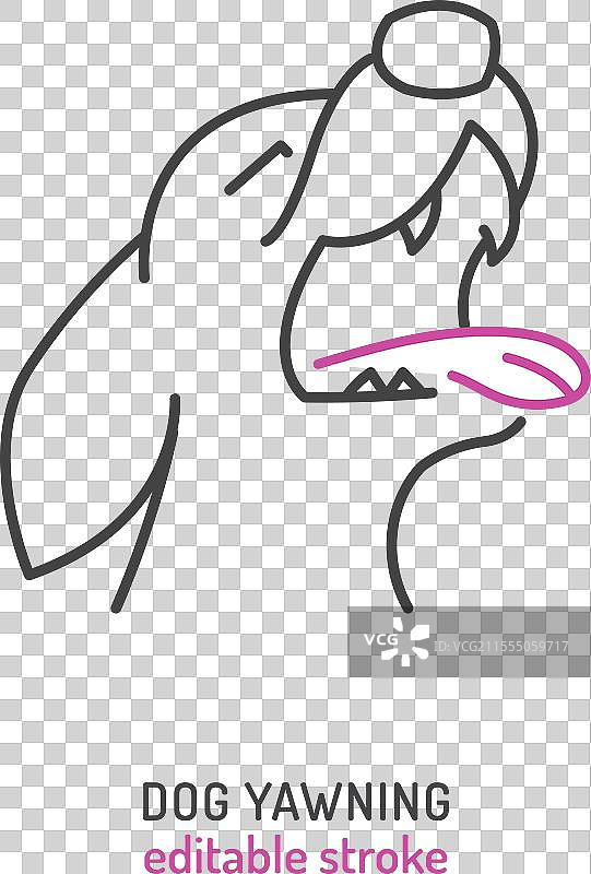 狗打哈欠 狗的哈欠 犬类困倦 图标图片素材