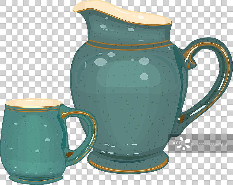 白色背景上的陶器图片素材