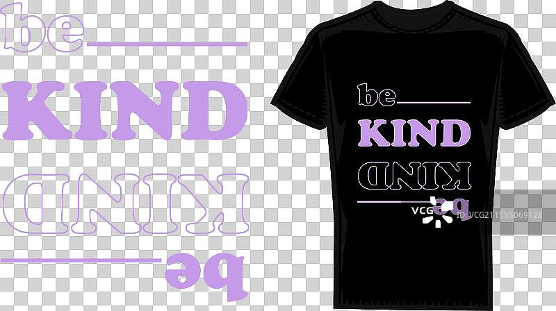 善良的字母设计创意定制T恤图片素材