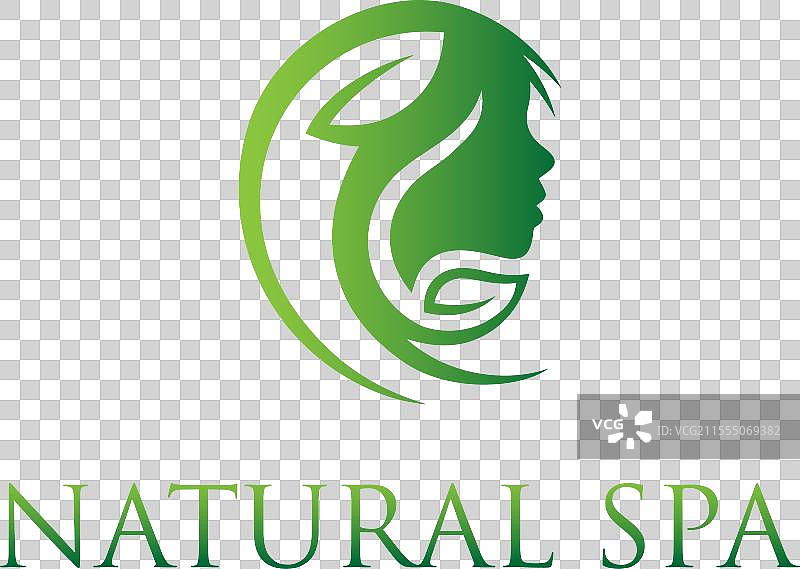 自然美容院标志设计图片素材