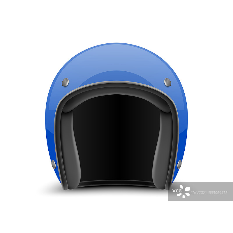 3D 真实的蓝色经典复古开放式面具图片素材