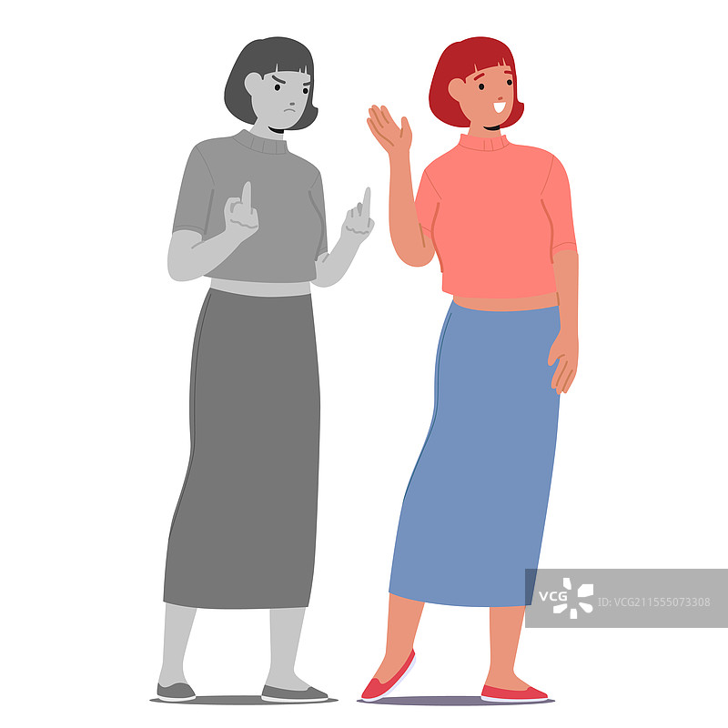 年轻女性不诚实地隐藏真实的负面情绪图片素材