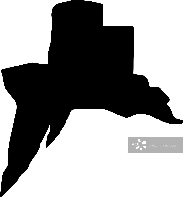 伊拉克巴士拉的轮廓地图图片素材