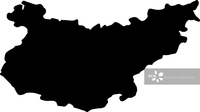 西班牙巴达霍斯轮廓地图图片素材