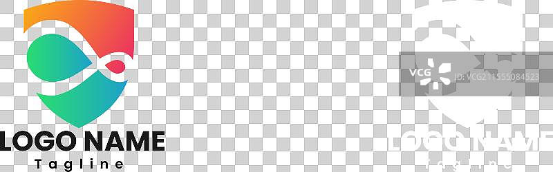 无限符号与盾牌的ifinify标志图片素材