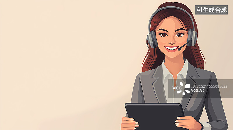 【AI数字艺术】商务客服图片素材