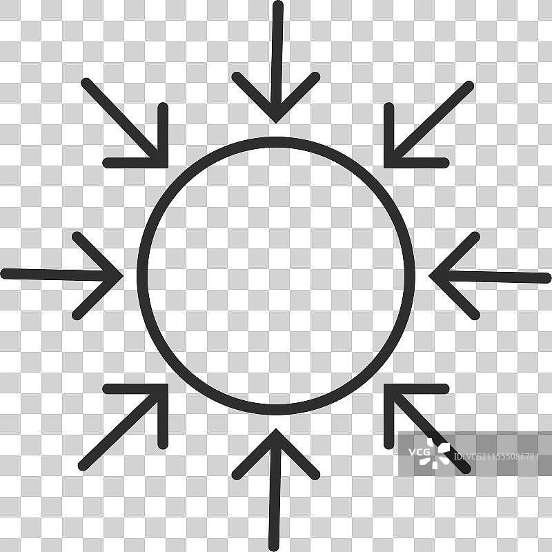 箭头和指向符号象征专注的图标图片素材