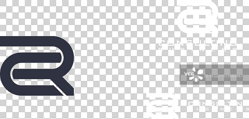 深蓝色的抽象首字母ER或RE标志图片素材