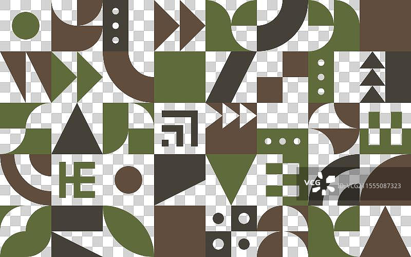 复古风格形状的几何图案图片素材