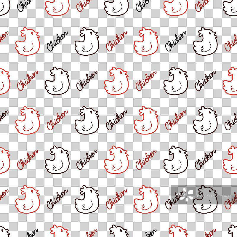 鸡肉涂鸦动画，家禽与字母图片素材