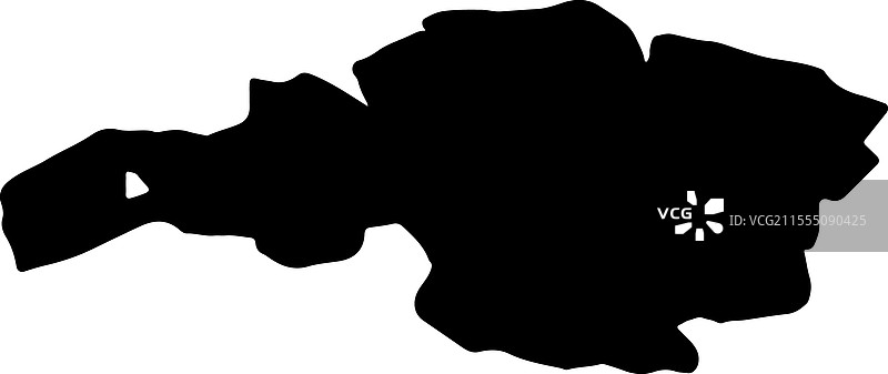 西班牙比斯开省轮廓地图图片素材