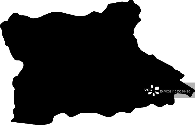 保加利亚布拉戈耶夫格勒轮廓地图图片素材