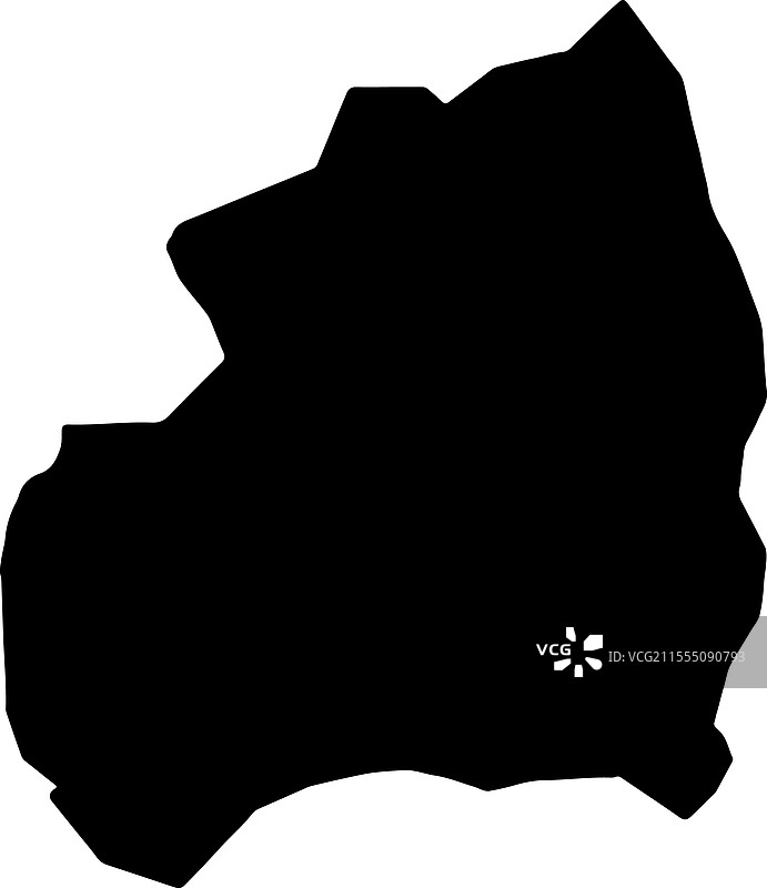 布隆迪布班扎轮廓地图图片素材