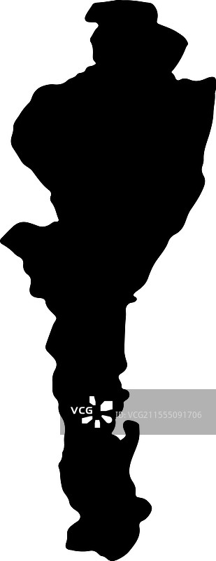 塞萨尔·哥伦比亚轮廓地图图片素材