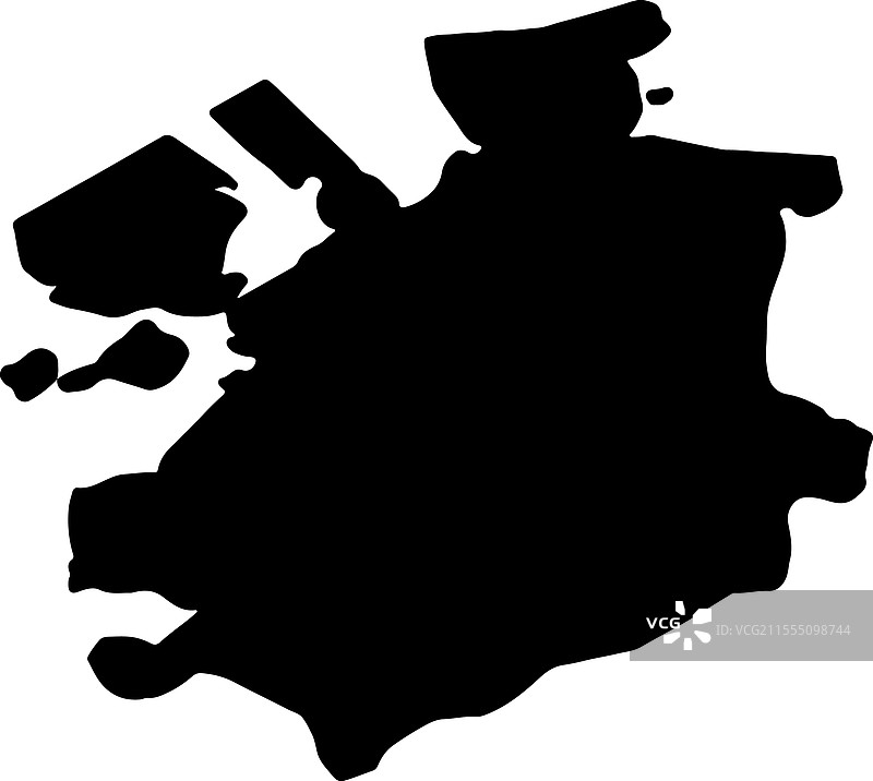 瑞士弗里堡轮廓地图图片素材