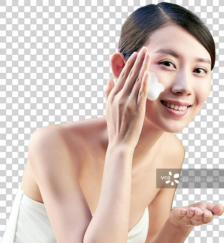 年轻美女洗脸图片素材