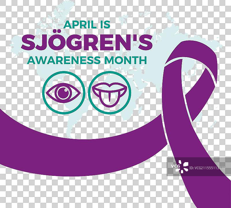四月是肖格伦综合症意识月海报图片素材