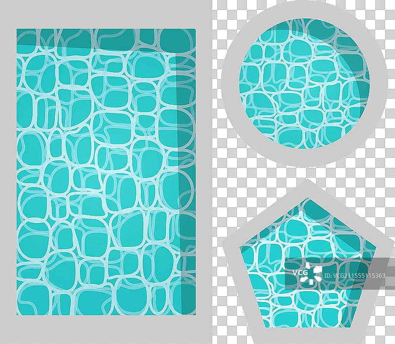 一组泳池的集合图片素材