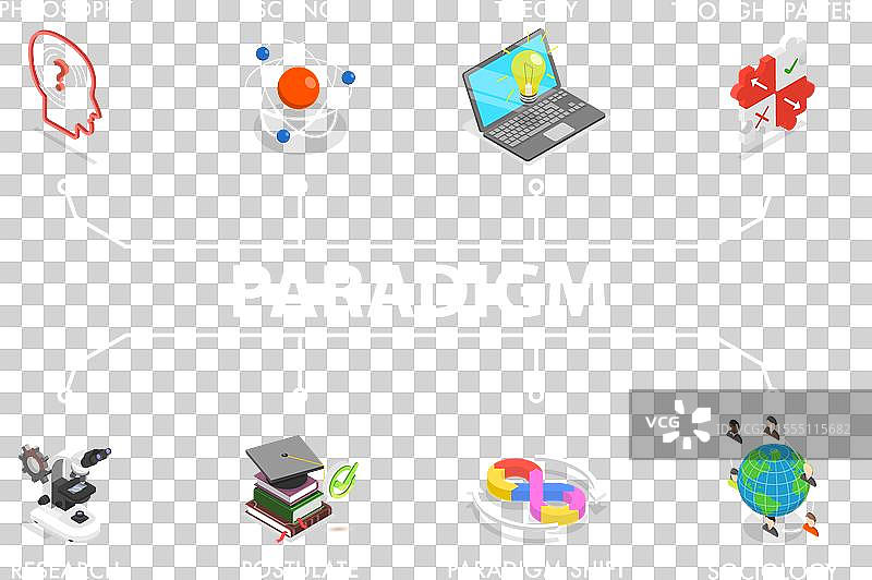 范式的三维等距平面图图片素材