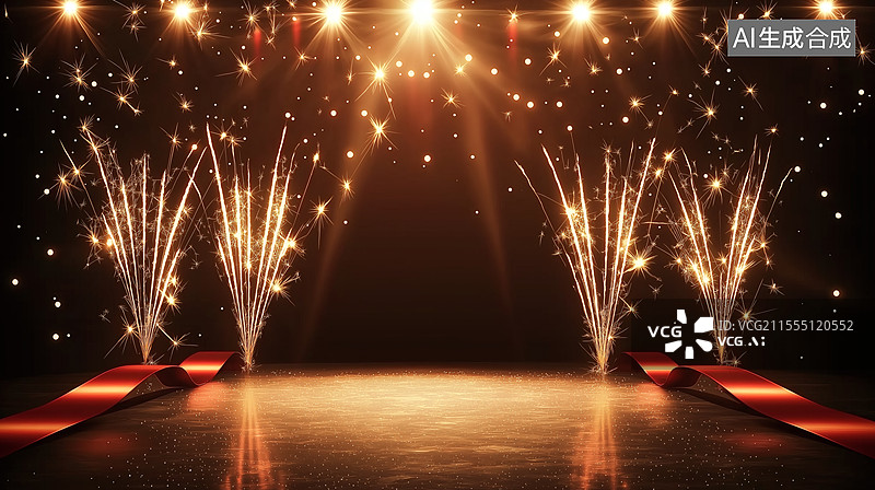 【AI数字艺术】璀璨舞台，星光熠熠图片素材