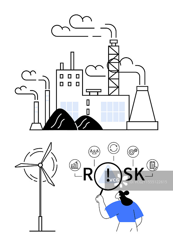 可再生能源行业的风险评估图片素材