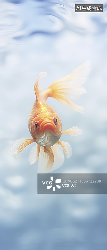 【AI数字艺术】水下金鱼图片素材