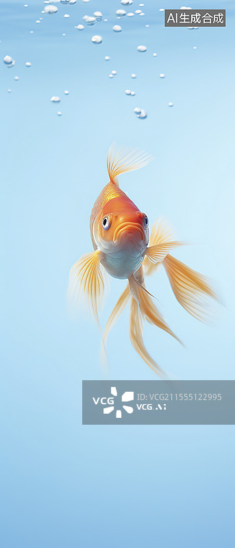 【AI数字艺术】水下金鱼图片素材