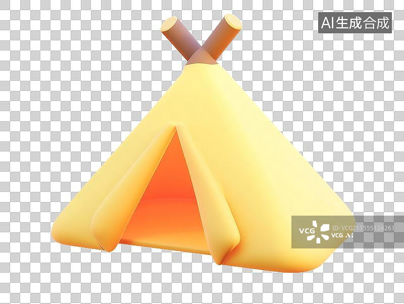 【AI数字艺术】彩虹色的帐篷玩具元素免抠图标图片素材
