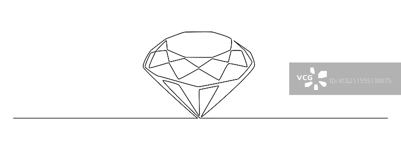 一笔连画的钻石水晶图案图片素材