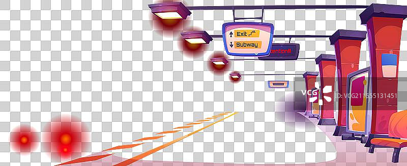 地铁站内的城市地下列车图片素材