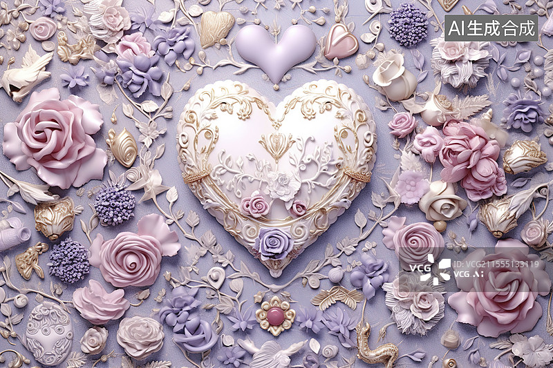 【AI数字艺术】梦幻的花朵图片素材