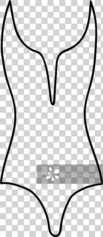 可爱的女性夏季泳衣剪贴画图片素材