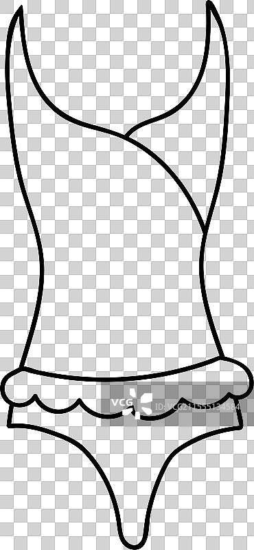 可爱的女性夏季泳衣剪贴画图片素材