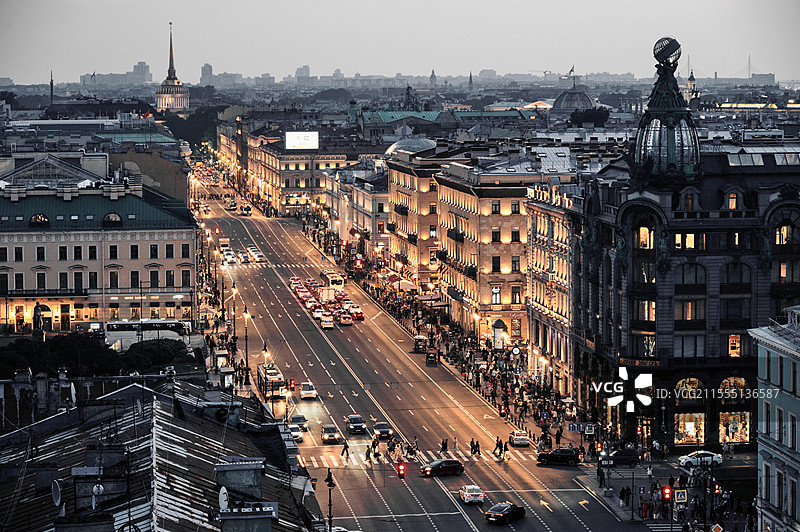 涅瓦大街夜景图片素材