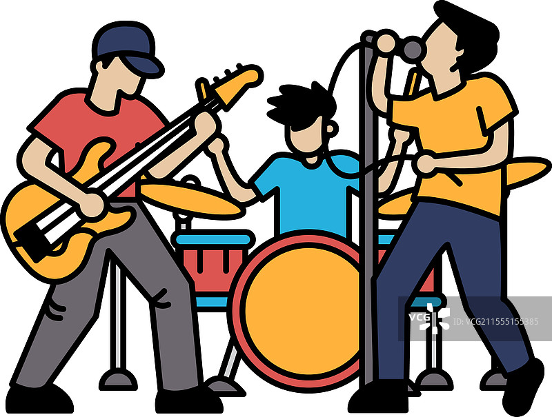 三名男子一起演奏音乐图片素材