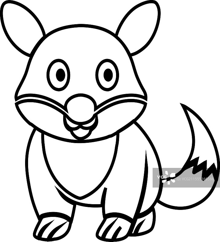 可爱的袋獾线条艺术 袋獾艺术 袋獾图片素材