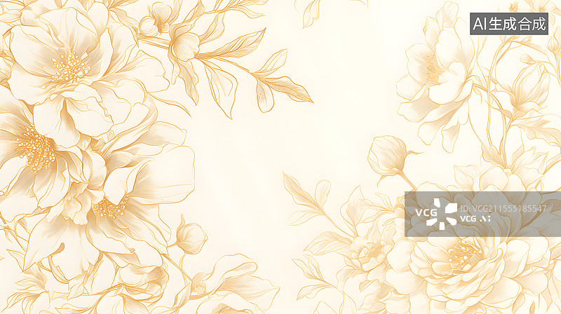 【AI数字艺术】淡雅花卉的艺术背景图片素材