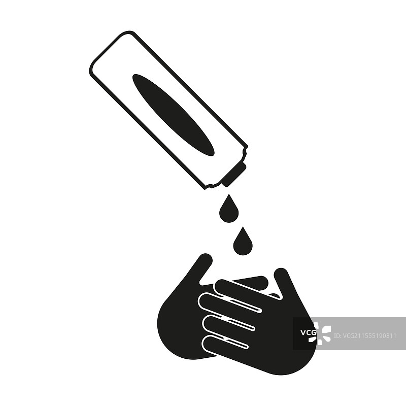 洗手图标，肥皂分配器符号，卫生图片素材