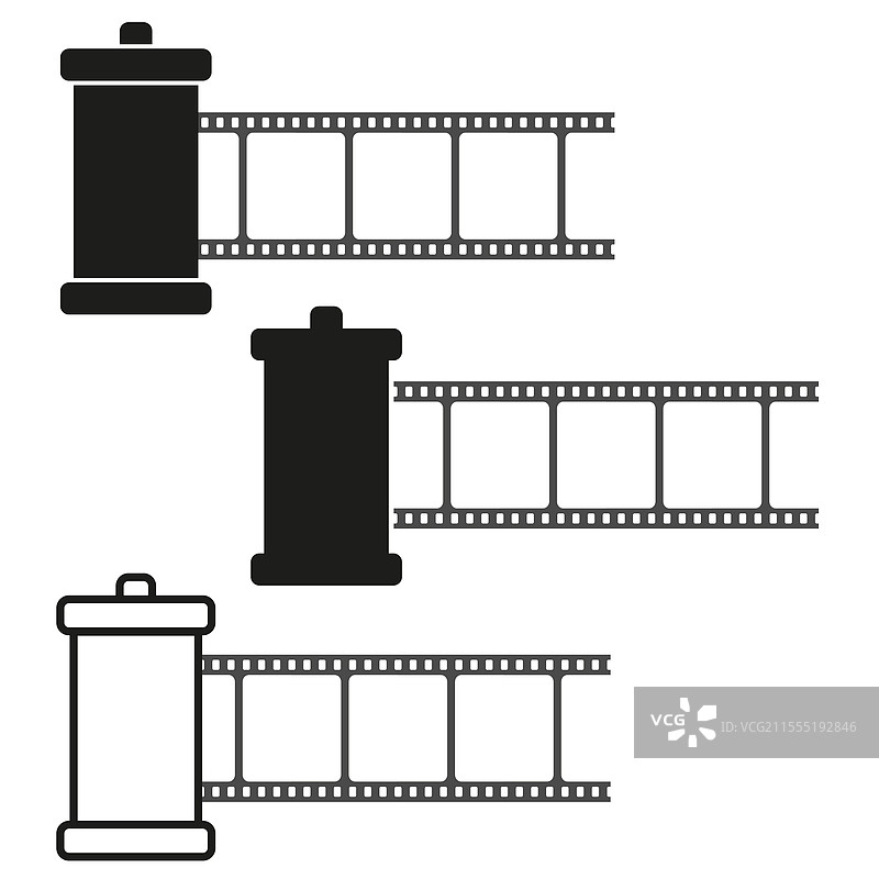 胶卷图标 复古摄影 相机形状图片素材