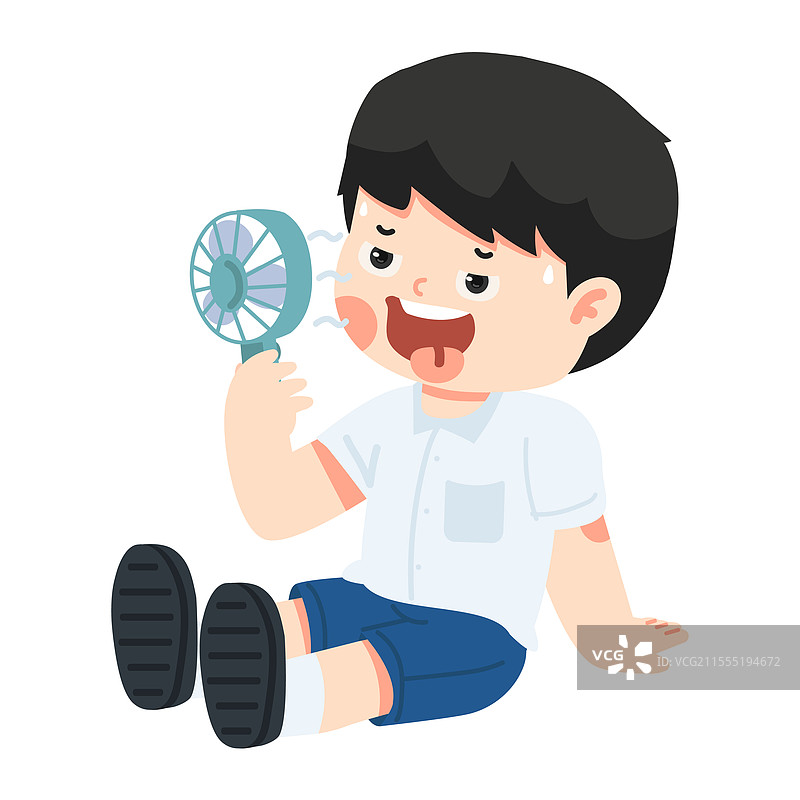 孩子坐在地板上使用便携设备图片素材