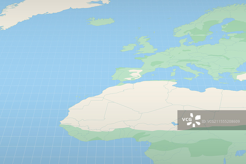 直布罗陀在详细地图上突出显示图片素材