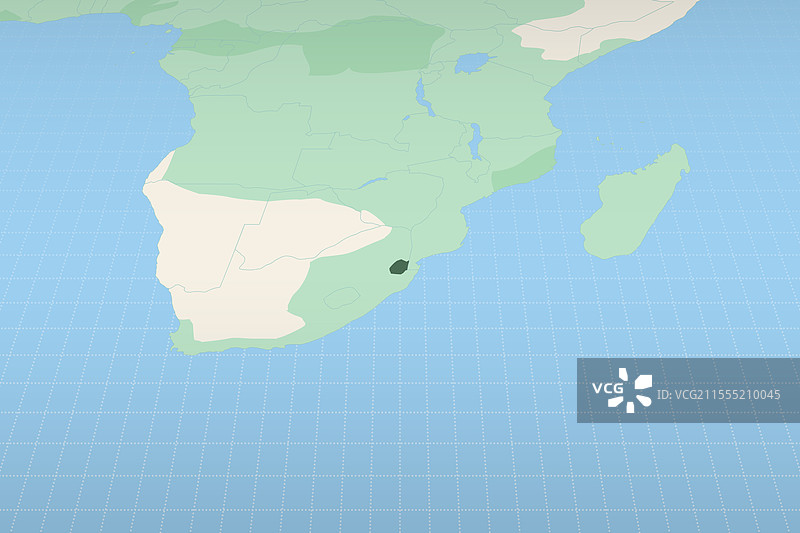 斯威士兰在详细地图上突出显示图片素材